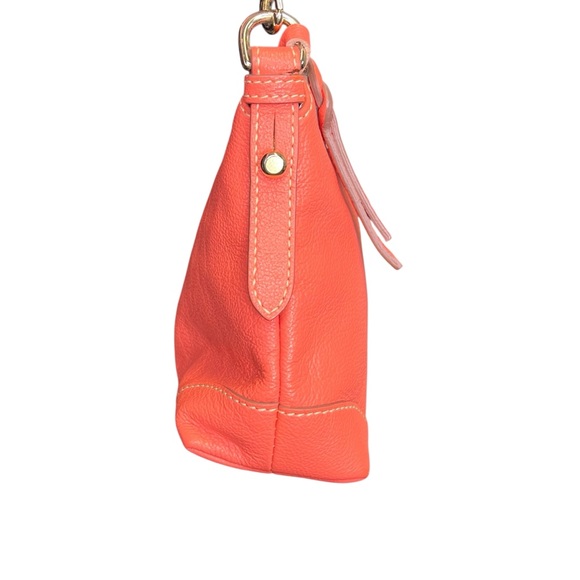 Dooney & Bourke Pebble Grain Small Kiley Hobo Crossbody Bag in Coral | EUC - Picture 5 of 12